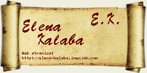 Elena Kalaba vizit kartica
